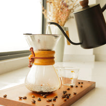 Load image into Gallery viewer, Chemex Style 400ML Glass Pour Over Coffee Brewing
